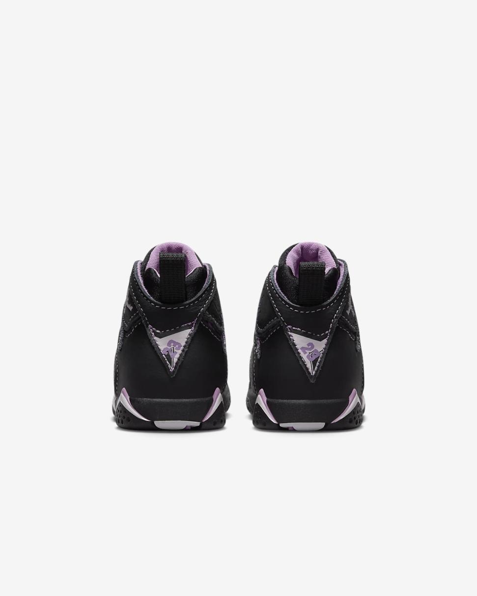 Jordan 7 Retro Black/Rush Fuchsia/Barely Grape | Kids Nike Jordan