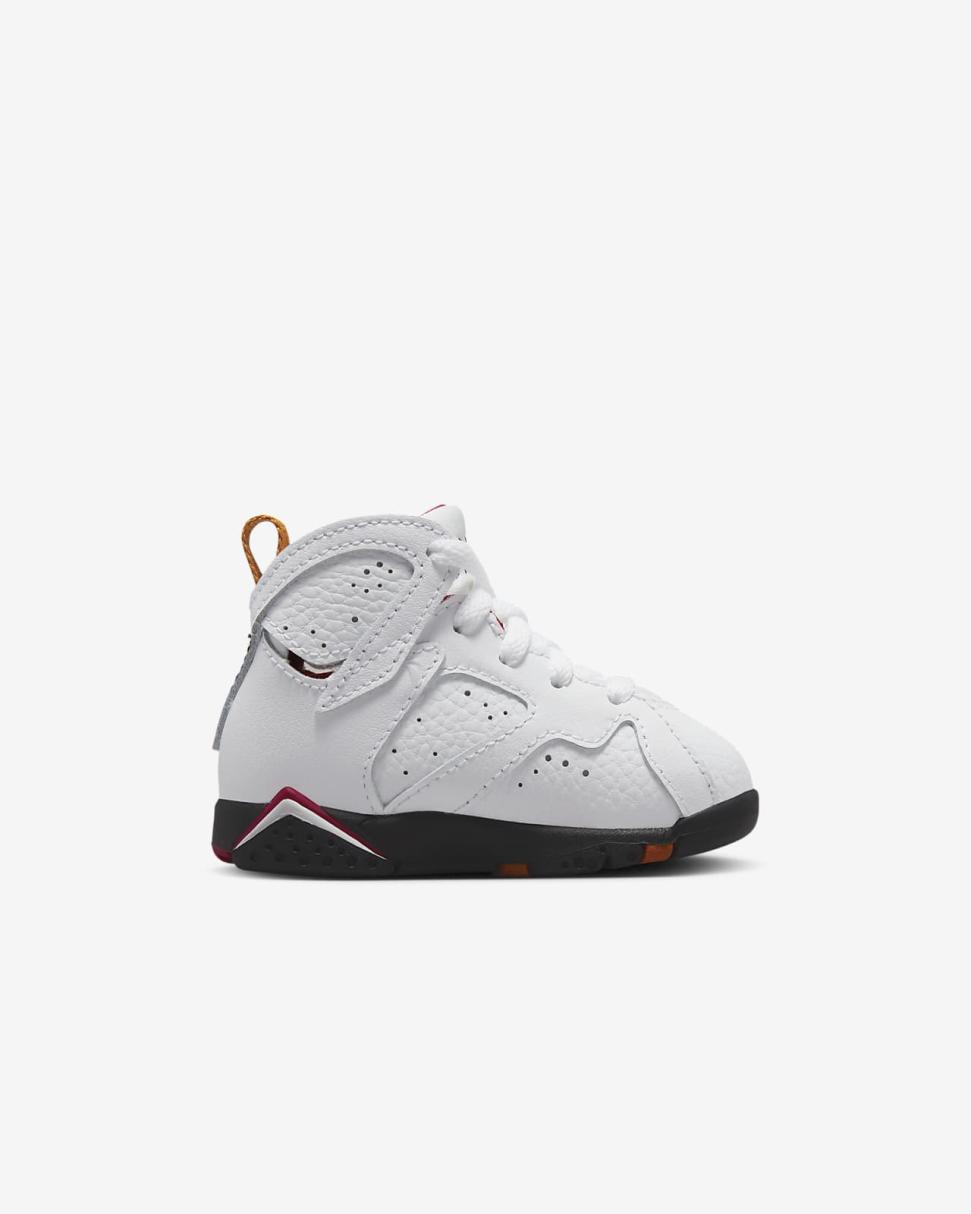 Jordan 7 Retro White/Cardinal Red/Chutney/Black | Kids Nike Jordan