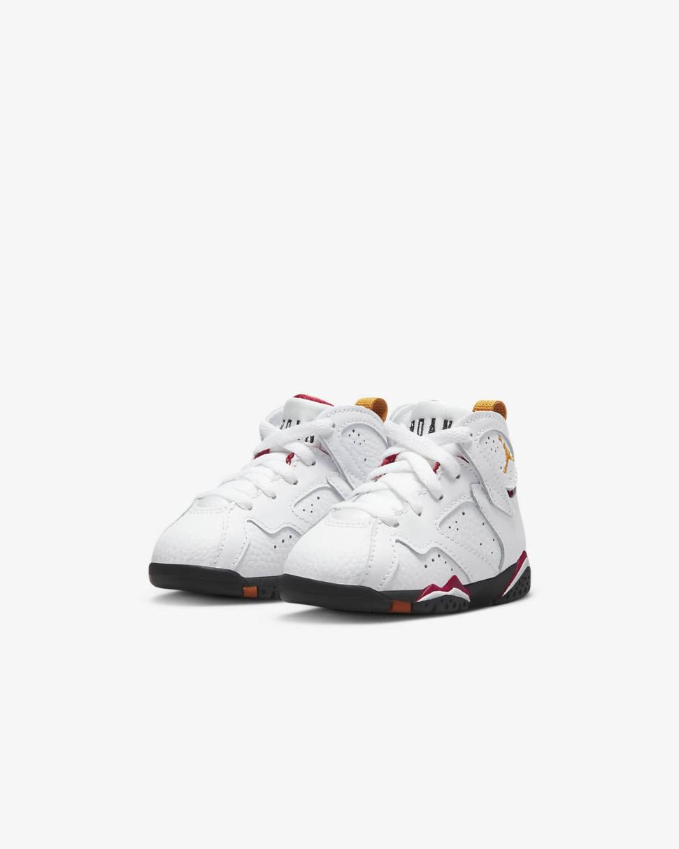 Jordan 7 Retro White/Cardinal Red/Chutney/Black | Kids Nike Jordan