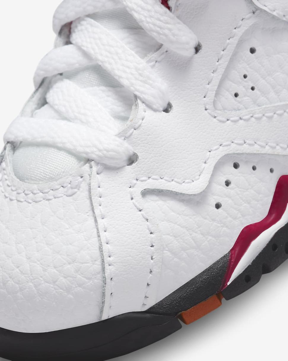 Jordan 7 Retro White/Cardinal Red/Chutney/Black | Kids Nike Jordan