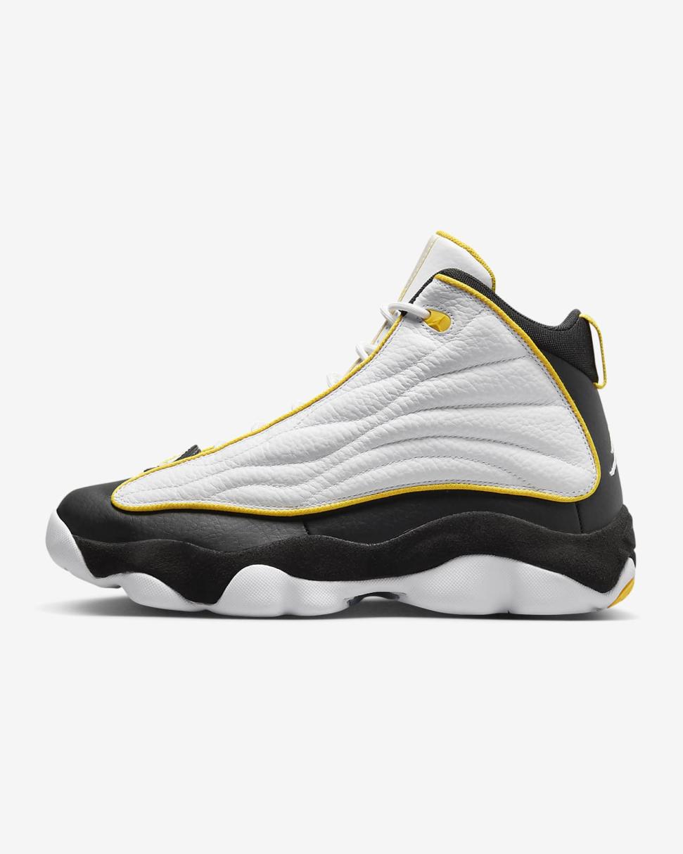 Jordan Pro Strong White/Black/Tour Yellow | Mens Nike Lifestyle
