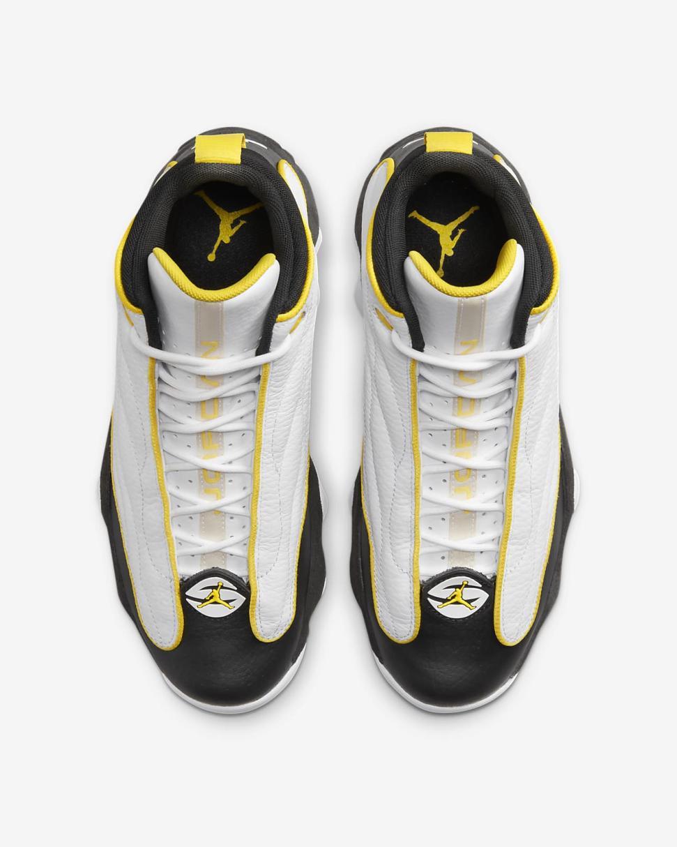 Jordan Pro Strong White/Black/Tour Yellow | Mens Nike Lifestyle