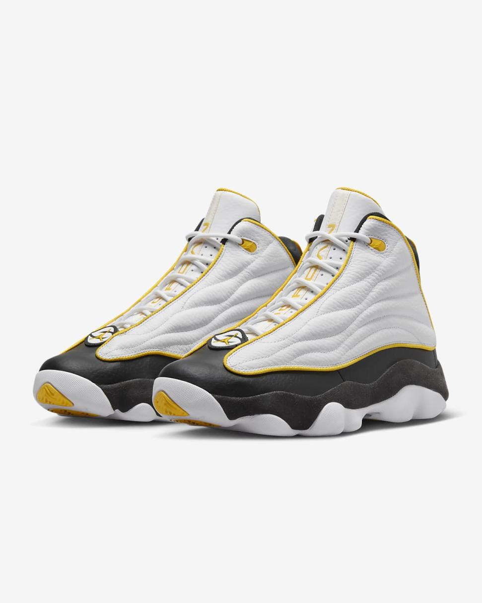 Jordan Pro Strong White/Black/Tour Yellow | Mens Nike Lifestyle