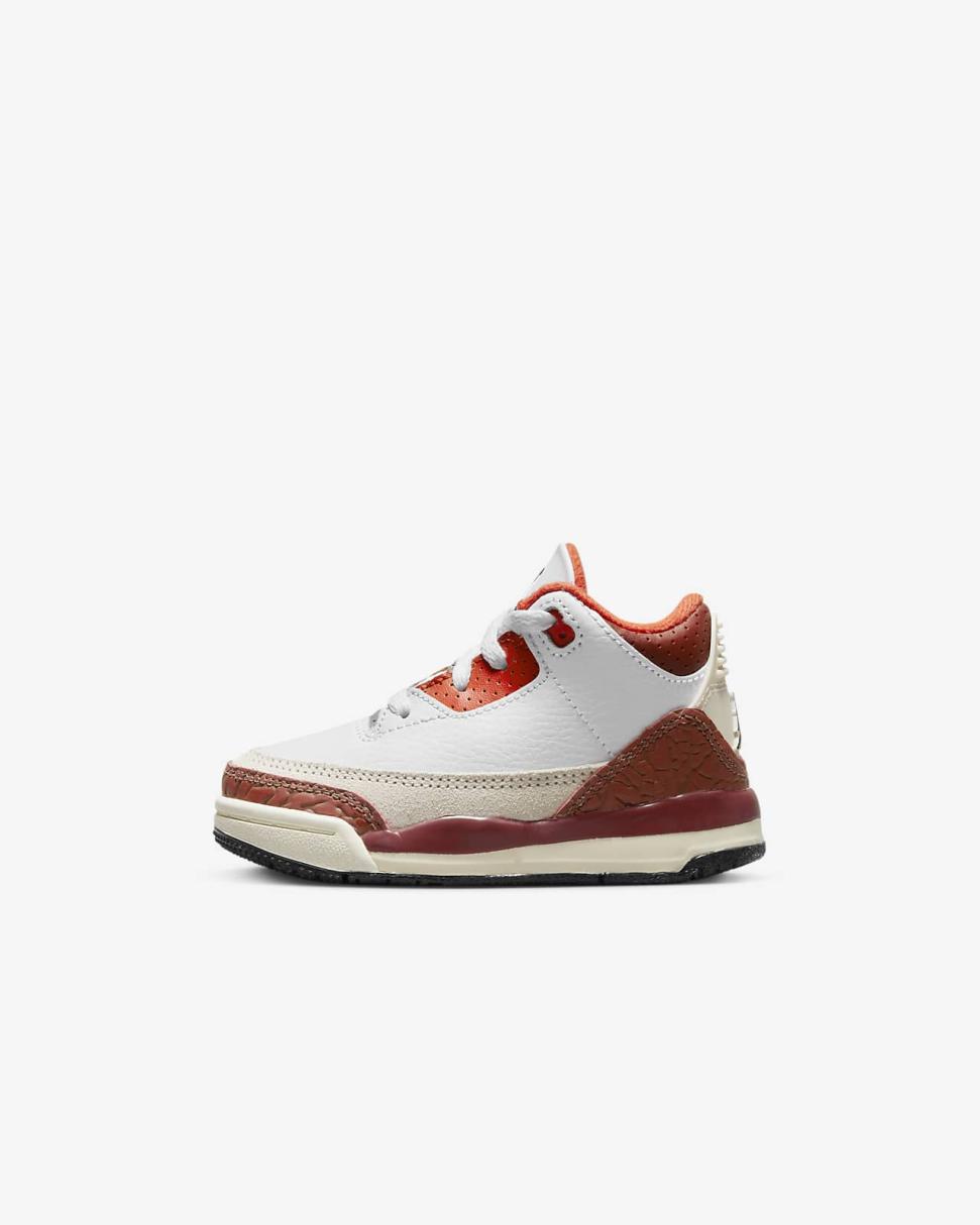 Jordan Retro 3 SE White/Mars Stone/Team Orange/Black | Kids Nike Jordan