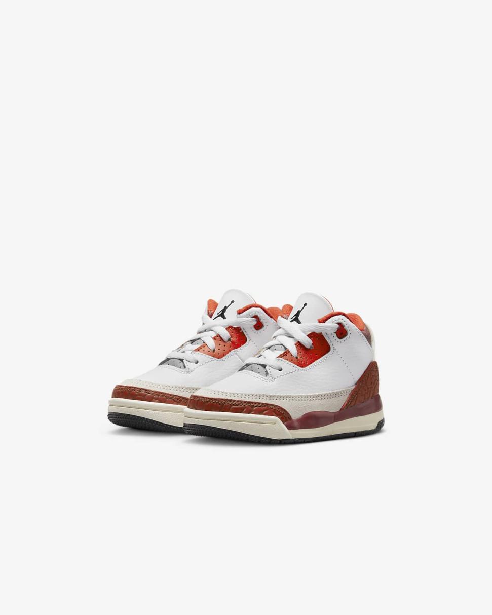 Jordan Retro 3 SE White/Mars Stone/Team Orange/Black | Kids Nike Jordan
