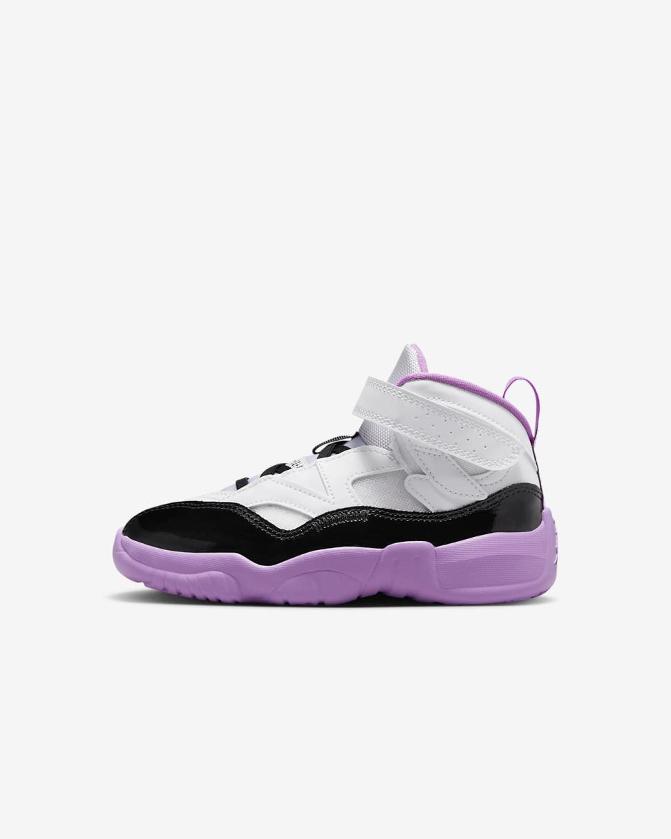 Jumpman Two Trey White/Barely Grape/Rush Fuchsia/Black | Kids Nike Jordan