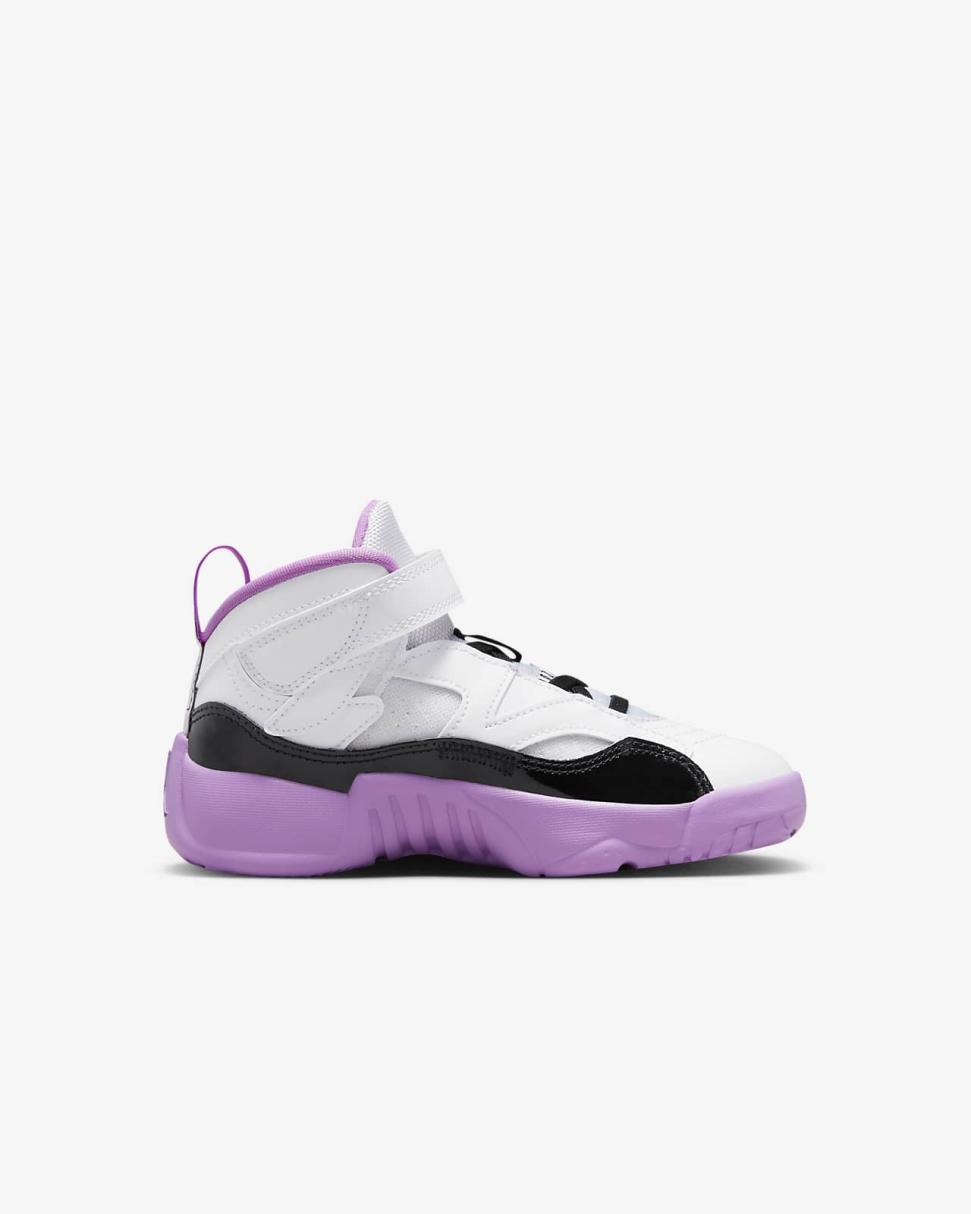 Jumpman Two Trey White/Barely Grape/Rush Fuchsia/Black | Kids Nike Jordan