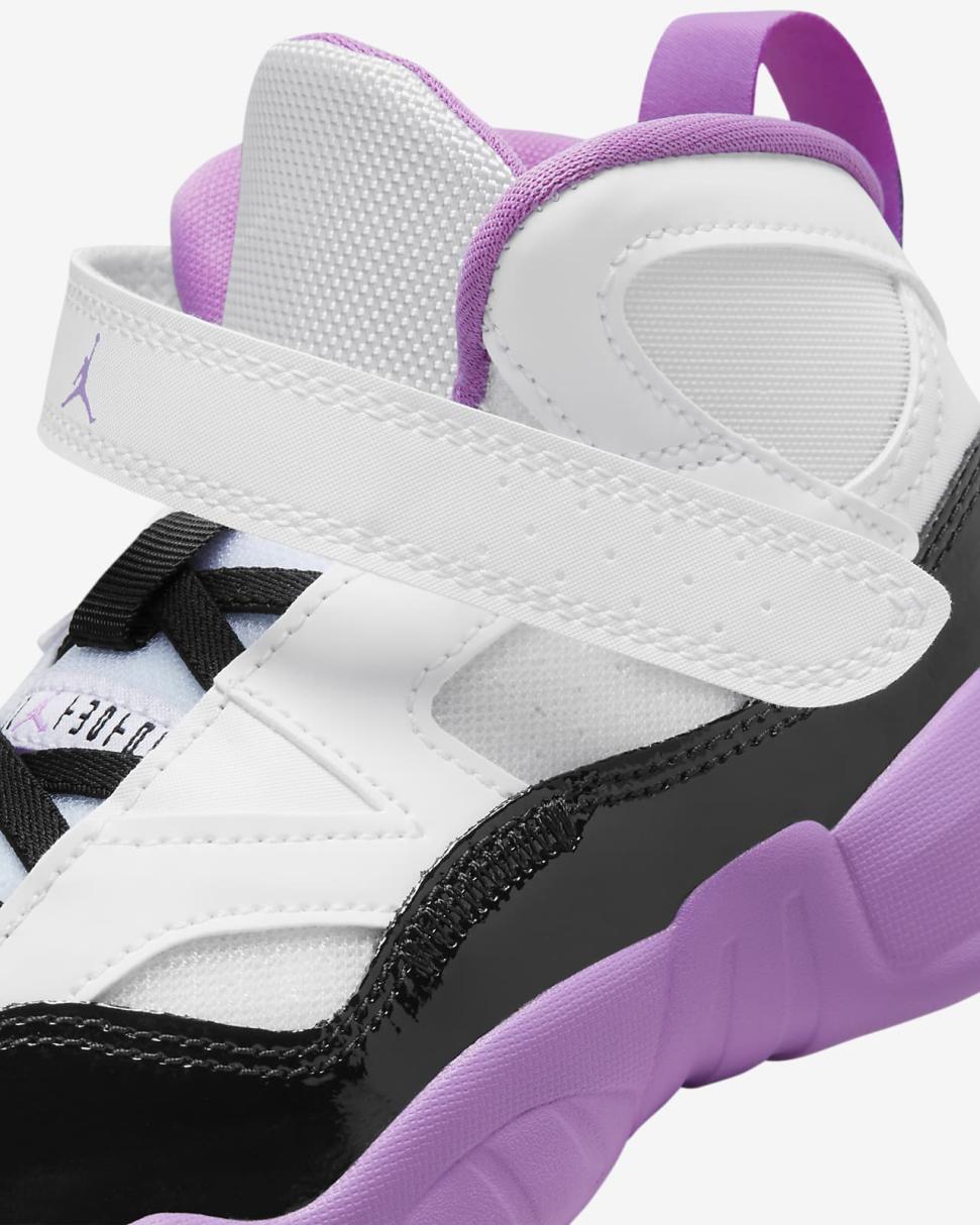 Jumpman Two Trey White/Barely Grape/Rush Fuchsia/Black | Kids Nike Jordan