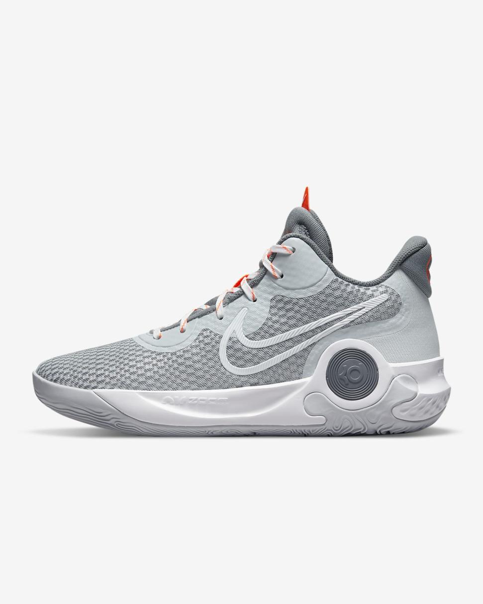 KD Trey 5 IX Pure Platinum/Cool Grey/Total Orange/White | Mens/Womens Nike Basketball