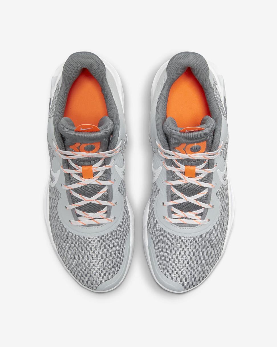 KD Trey 5 IX Pure Platinum/Cool Grey/Total Orange/White | Mens/Womens Nike Basketball