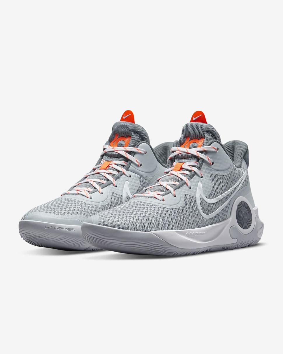 KD Trey 5 IX Pure Platinum/Cool Grey/Total Orange/White | Mens/Womens Nike Basketball