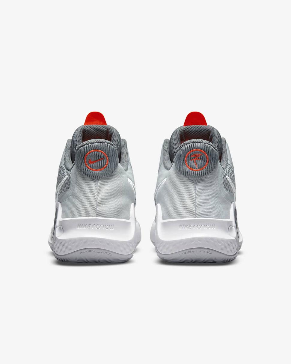 KD Trey 5 IX Pure Platinum/Cool Grey/Total Orange/White | Mens/Womens Nike Basketball