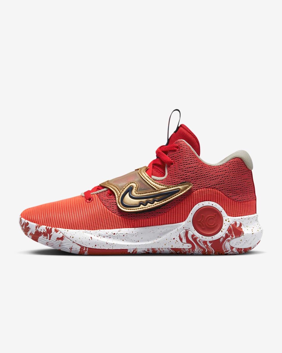 KD Trey 5 X University Red/Midnight Navy/Light Orewood Brown/Metallic Gold | Mens Nike Basketball