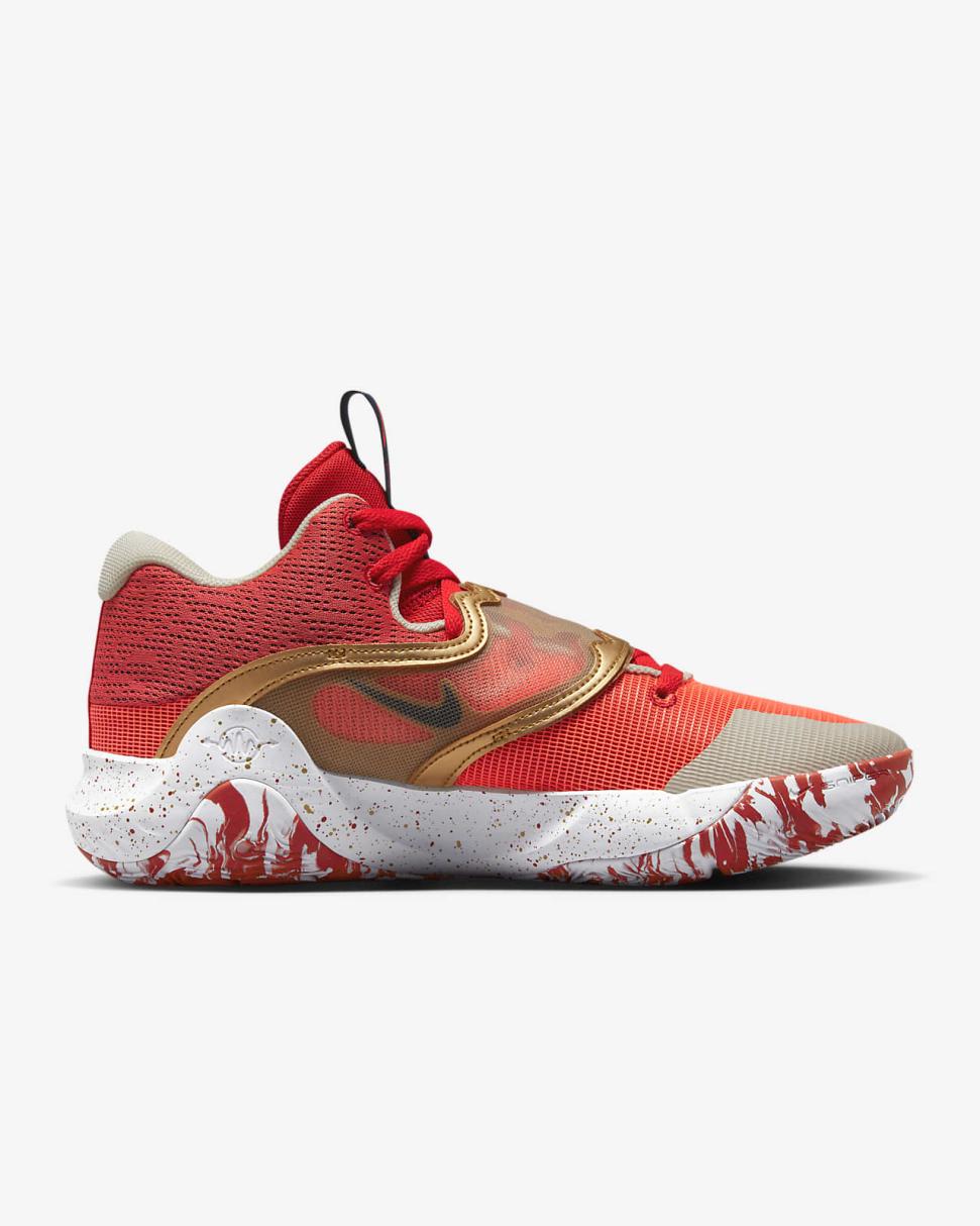 KD Trey 5 X University Red/Midnight Navy/Light Orewood Brown/Metallic Gold | Mens Nike Basketball