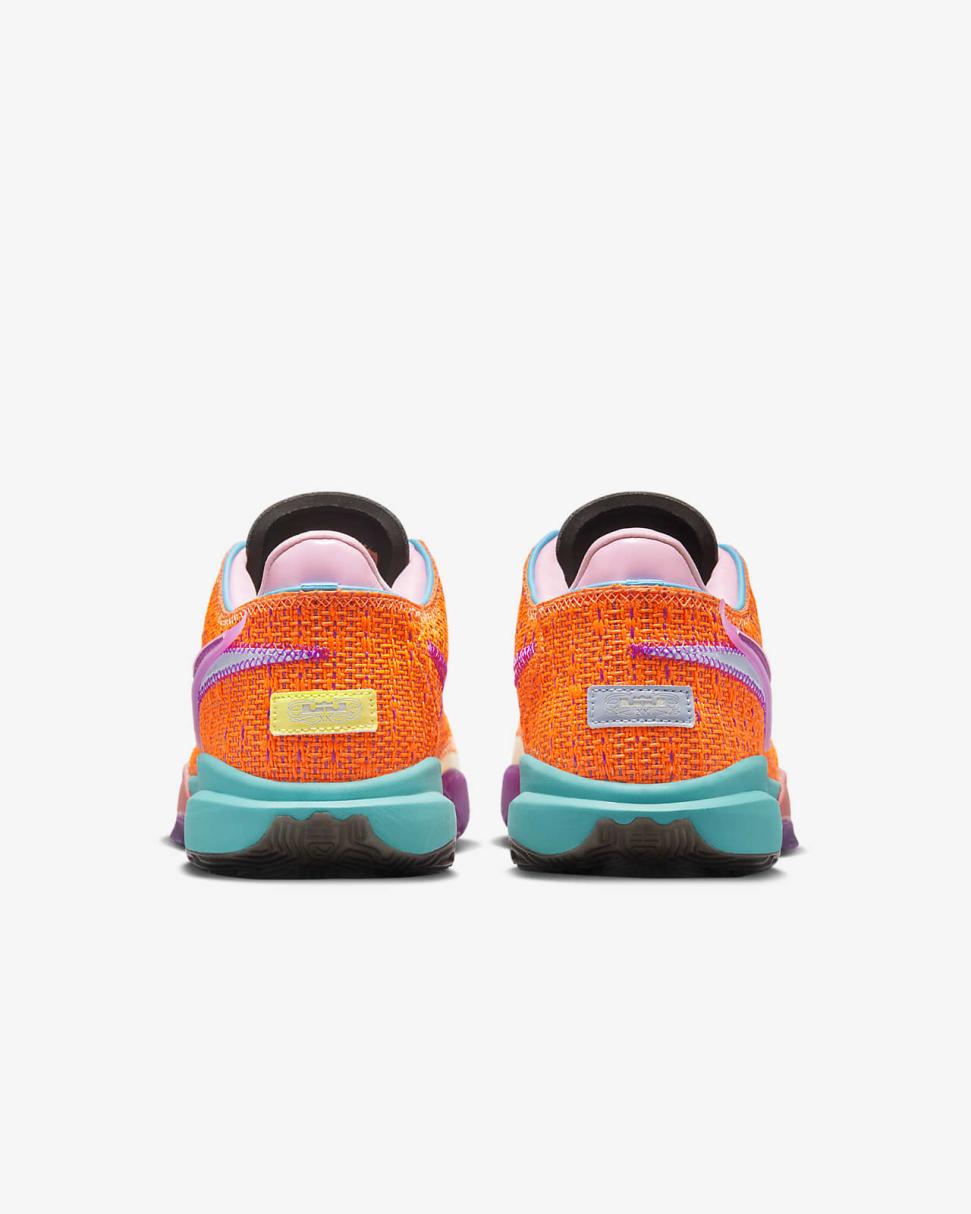 LeBron 20 Total Orange/Green Strike/Hot Punch/Vivid Purple | Mens/Womens Nike Basketball