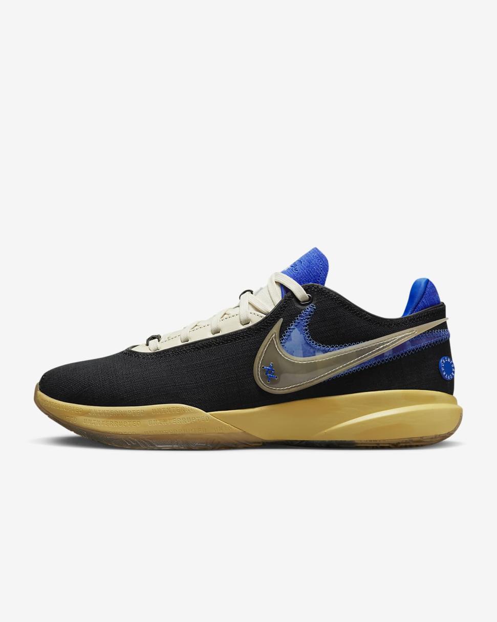 LeBron 20 UNINTERRUPTED EP Black/Hyper Royal/Topaz Gold/Coconut Milk | Mens Nike Basketball