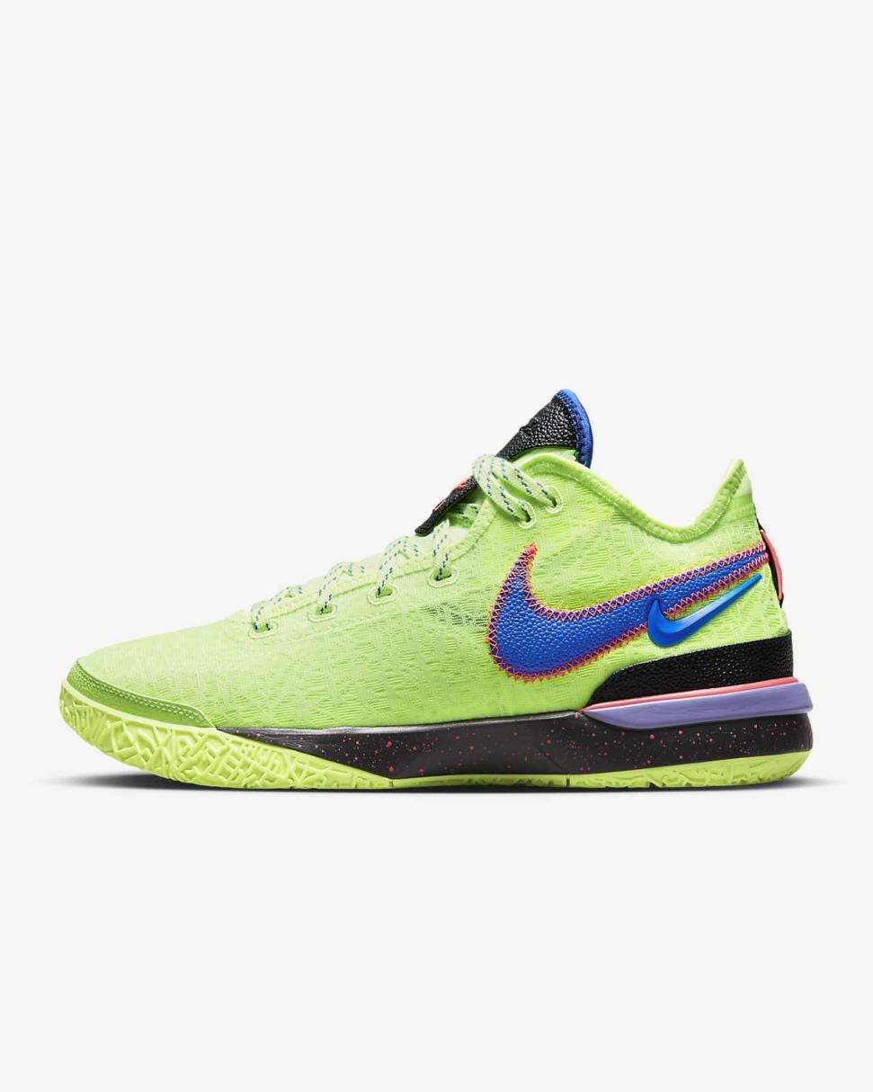 LeBron NXXT Gen Ghost Green/Space Purple/Black/Racer Blue | Mens/Womens Nike Basketball