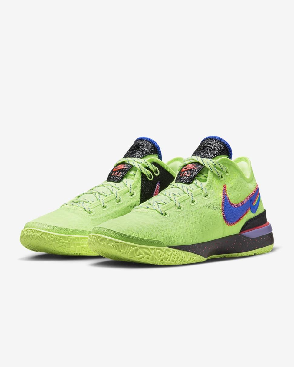 LeBron NXXT Gen Ghost Green/Space Purple/Black/Racer Blue | Mens/Womens Nike Basketball