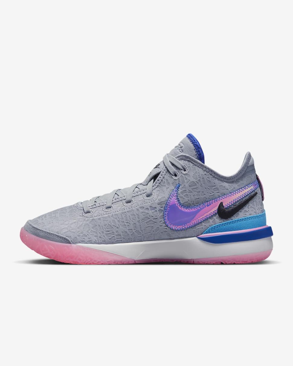 LeBron NXXT Gen Wolf Grey/Hyper Royal/Blue Lightning/Pink Spell | Mens/Womens Nike Basketball