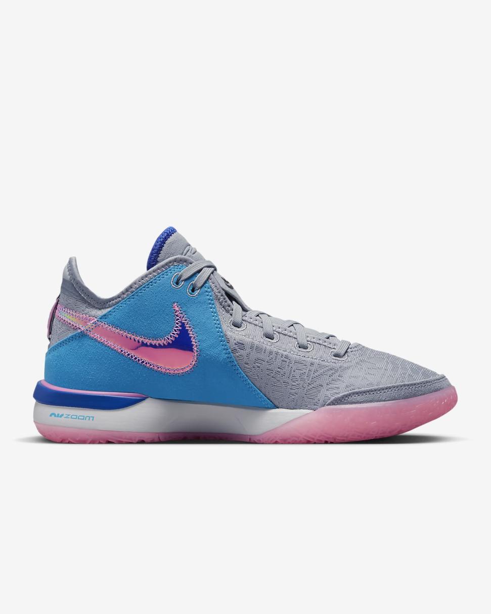 LeBron NXXT Gen Wolf Grey/Hyper Royal/Blue Lightning/Pink Spell | Mens/Womens Nike Basketball