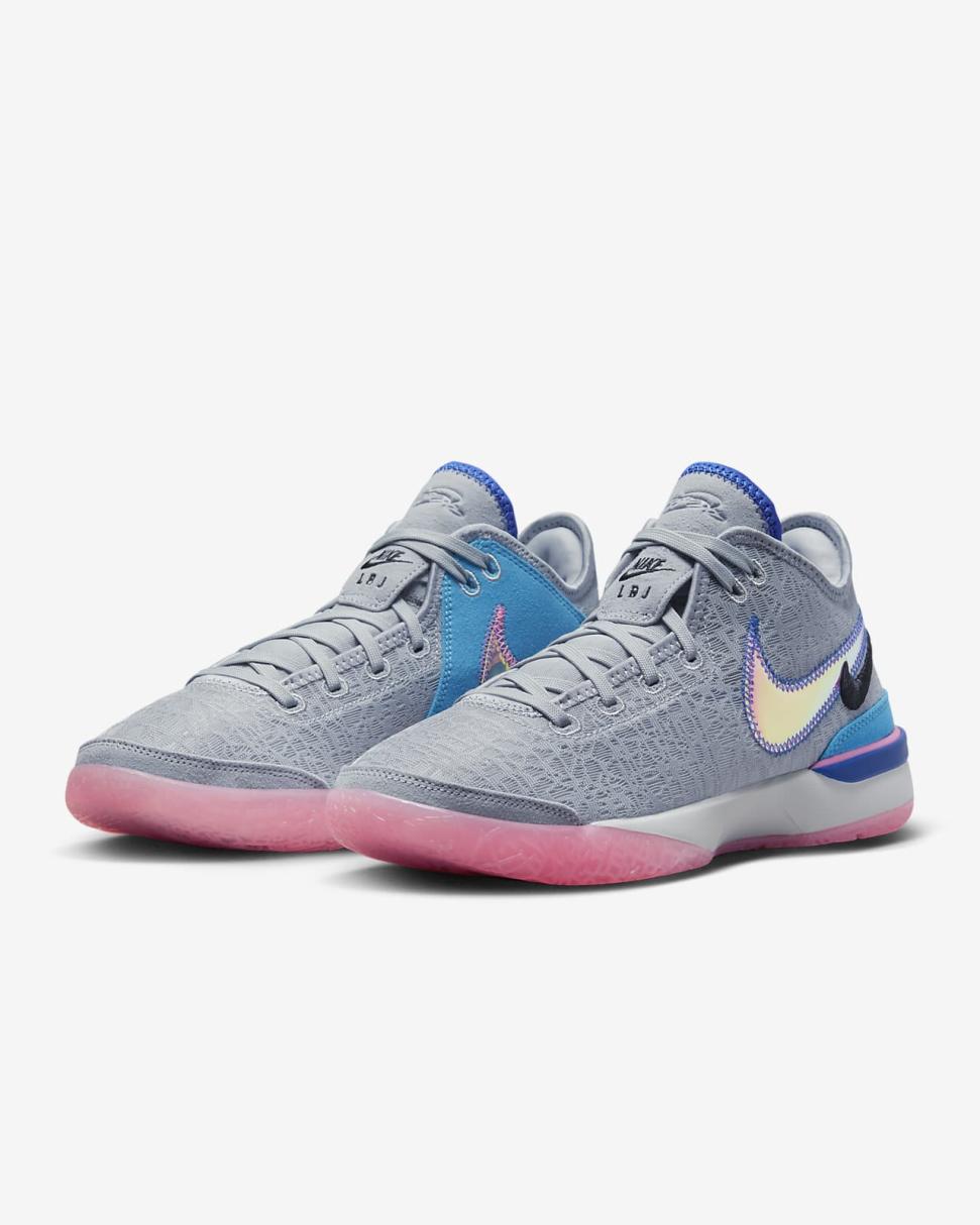 LeBron NXXT Gen Wolf Grey/Hyper Royal/Blue Lightning/Pink Spell | Mens/Womens Nike Basketball