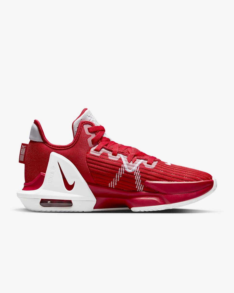 LeBron Witness 6 (Team) University Red/University Red/White | Mens/Womens Nike Basketball