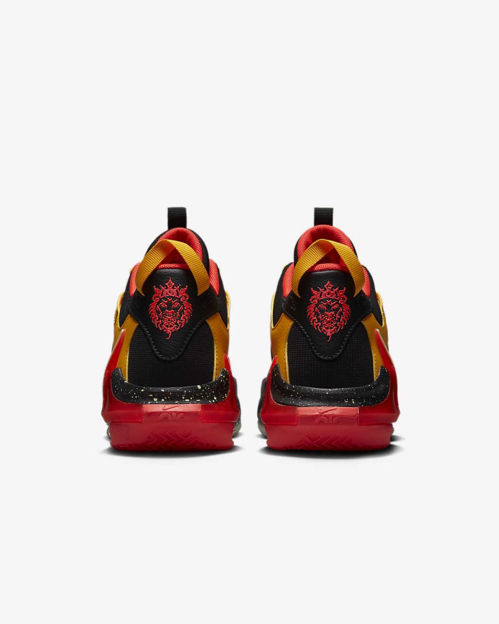 LeBron Witness 7 Black/Bright Crimson/University Gold/Barely Volt | Kids Nike First Day Kicks