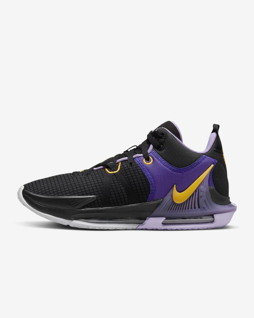 LeBron Witness 7 Black/Lilac/Court Purple/University Gold | Mens/Womens Nike Basketball