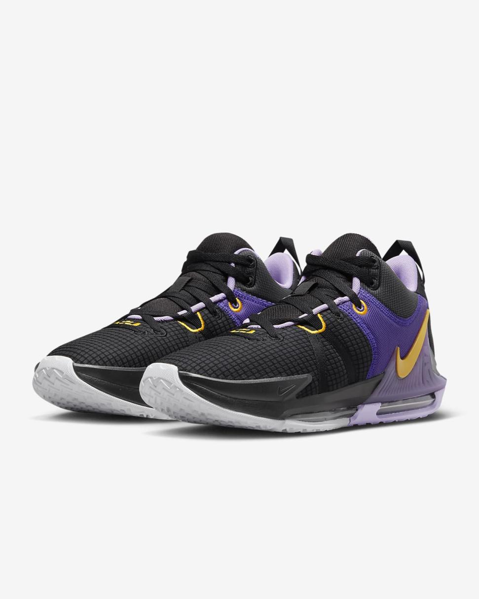 LeBron Witness 7 Black/Lilac/Court Purple/University Gold | Mens/Womens Nike Basketball