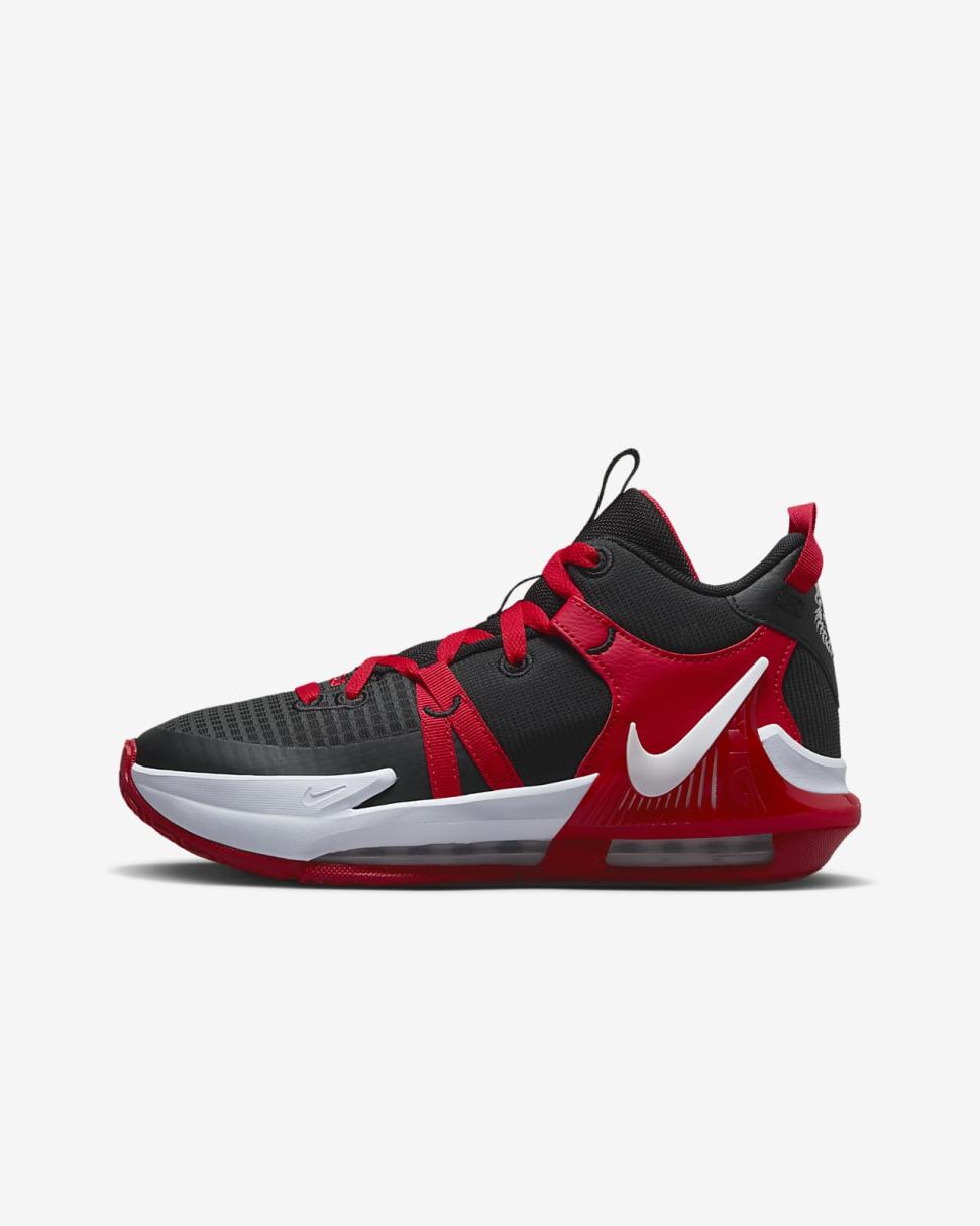 LeBron Witness 7 Black/University Red/White | Kids Nike First Day Kicks