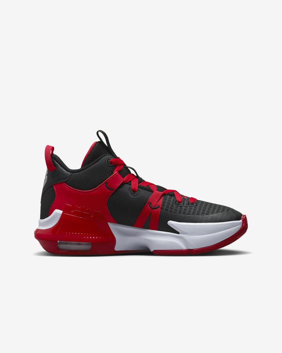 LeBron Witness 7 Black/University Red/White | Kids Nike First Day Kicks