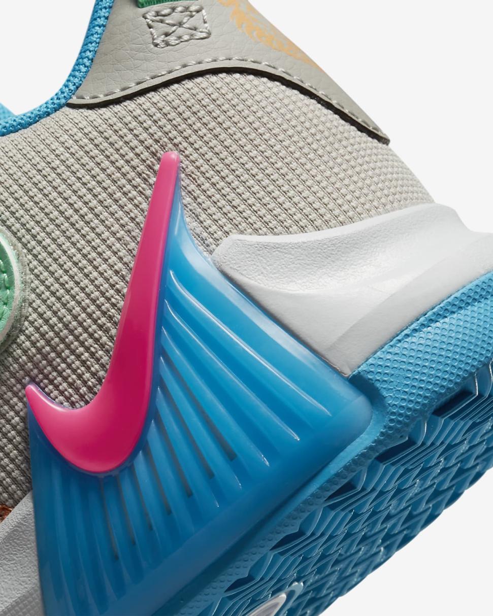 LeBron Witness 7 Grey Fog/Cobblestone/Laser Blue/Hyper Pink | Kids Nike Basketball