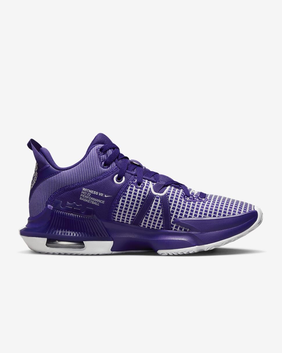 LeBron Witness 7 (Team) Court Purple/Court Purple/White | Mens Nike Basketball
