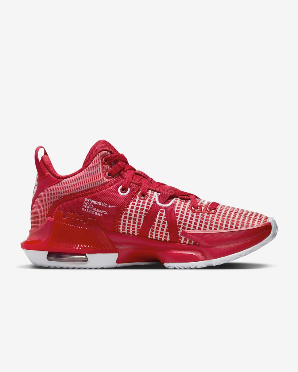 LeBron Witness 7 (Team) University Red/University Red/White | Mens Nike Basketball