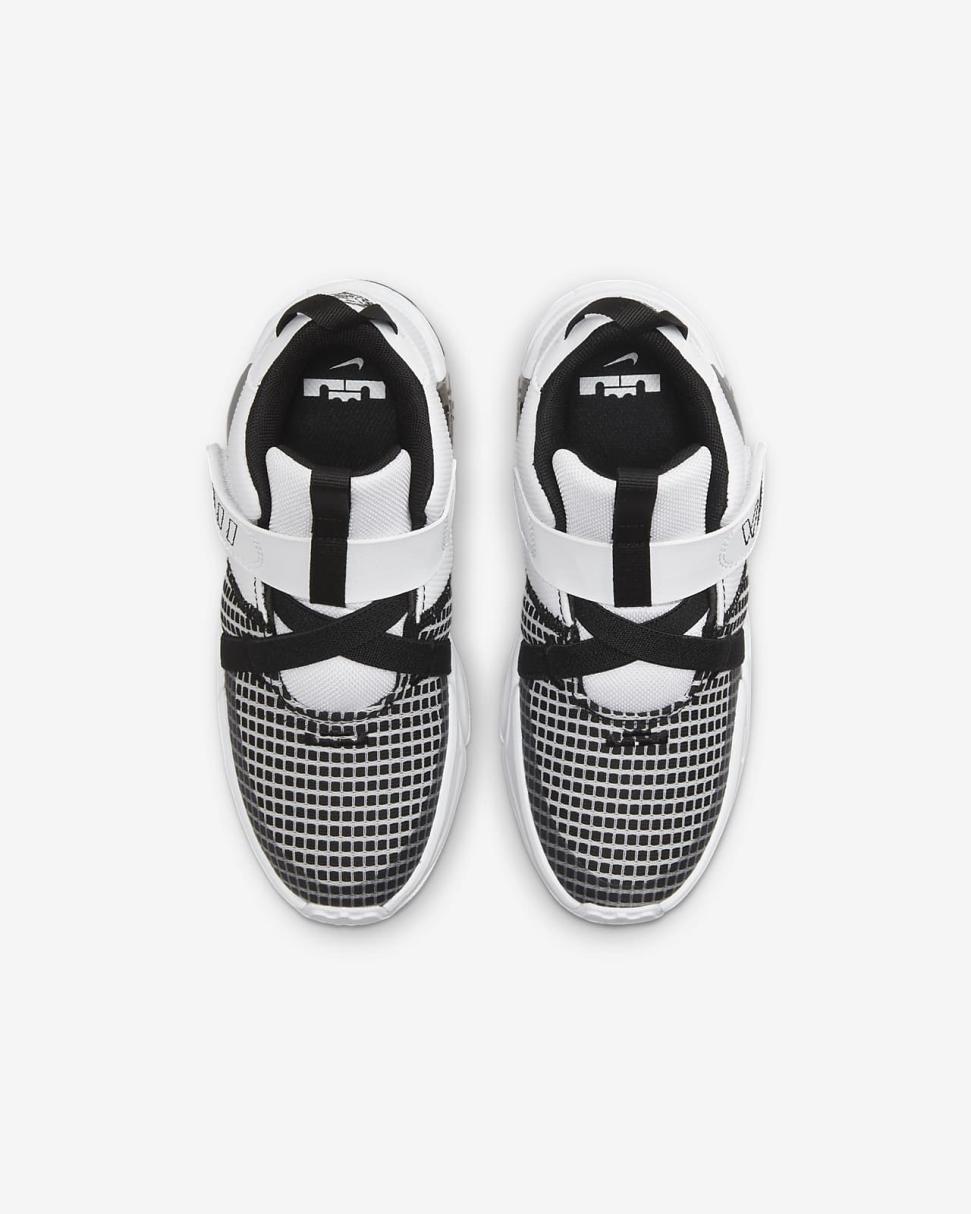 LeBron Witness 7 White/Black/Black/Metallic Silver | Kids Nike Basketball