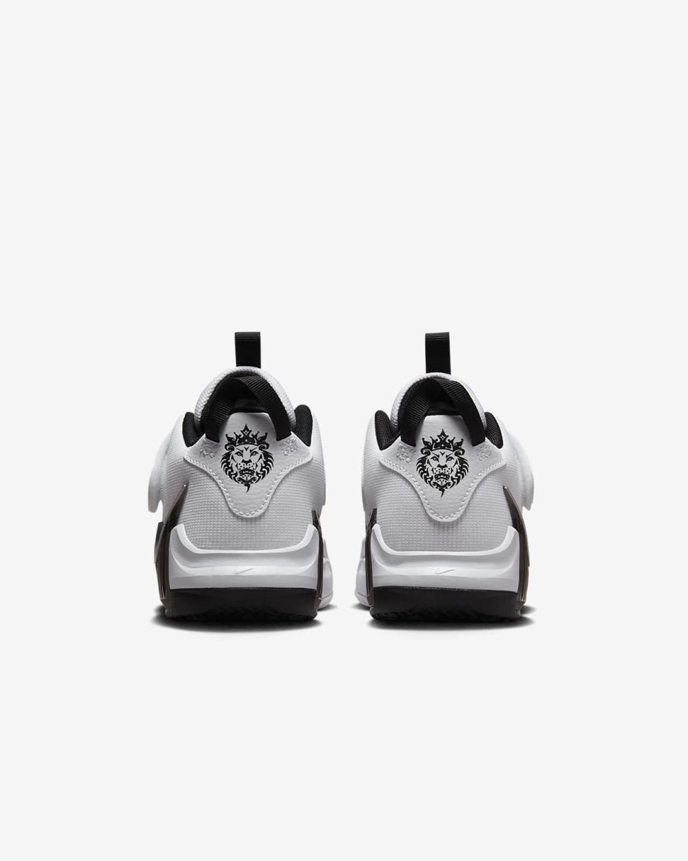 LeBron Witness 7 White/Black/Black/Metallic Silver | Kids Nike Basketball