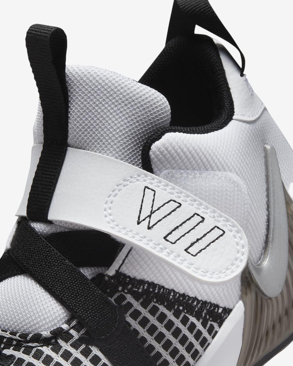 LeBron Witness 7 White/Black/Black/Metallic Silver | Kids Nike Basketball