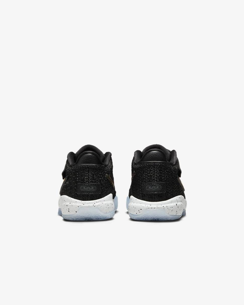 LeBron XX Black/White/Pure Platinum/Metallic Gold | Kids Nike Basketball