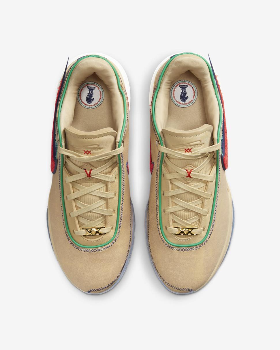 LeBron XX "Four Horsemen" Sesame/Sail/Midnight Navy/Light Crimson | Mens/Womens Nike Basketball