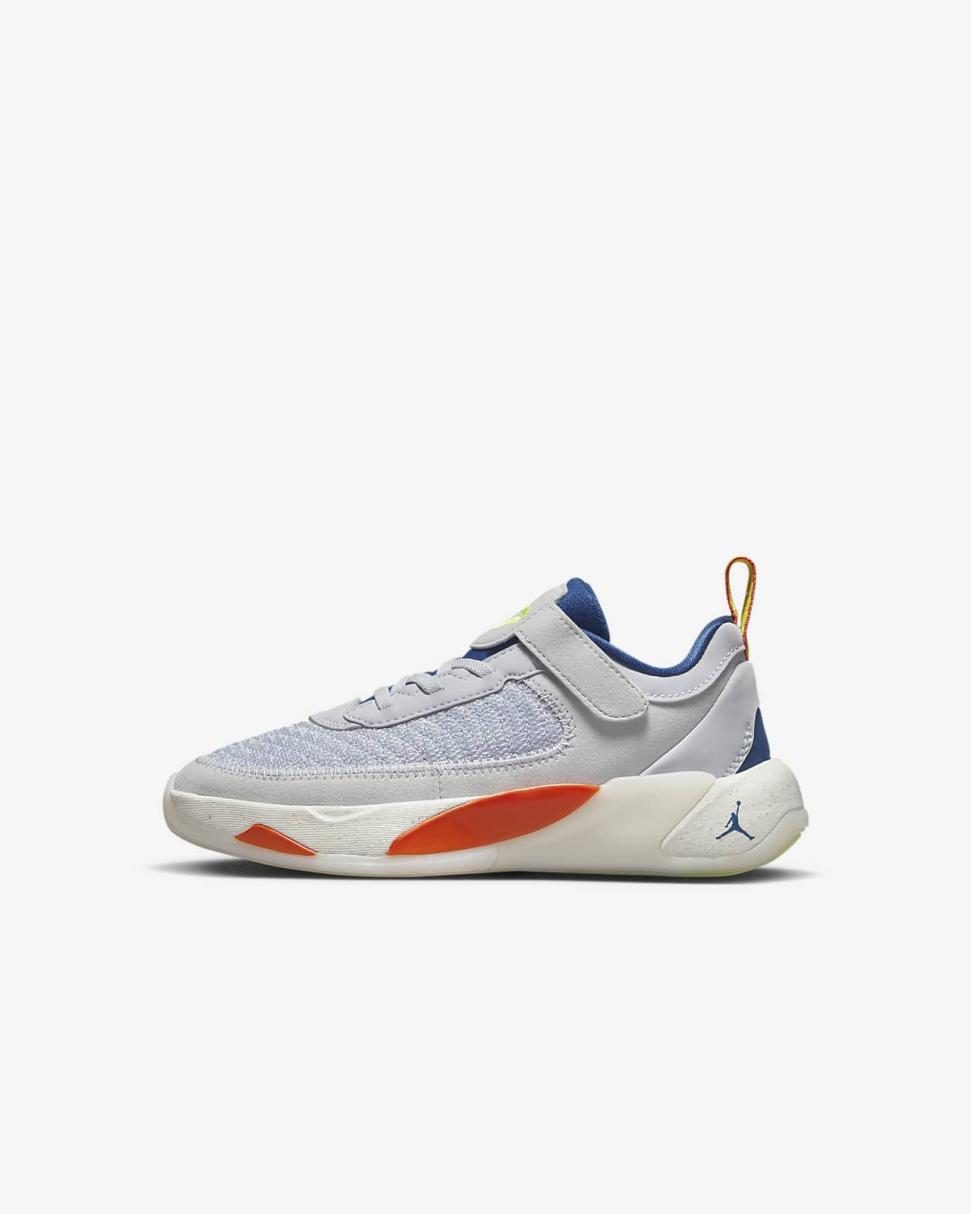 Luka 1 S Football Grey/Dark Marina Blue/Sail/Volt | Kids Nike Jordan