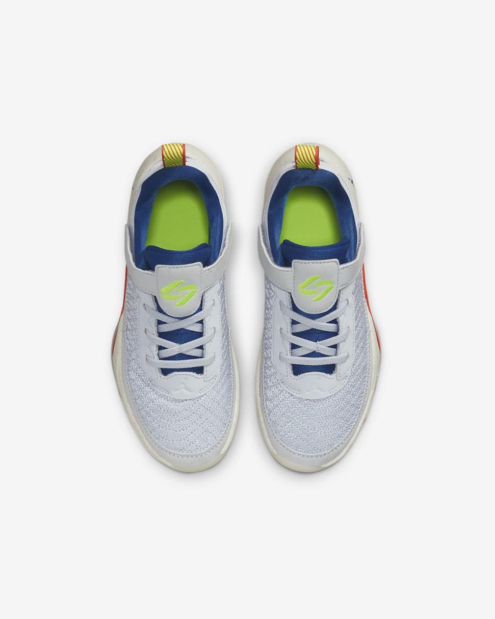 Luka 1 S Football Grey/Dark Marina Blue/Sail/Volt | Kids Nike Jordan