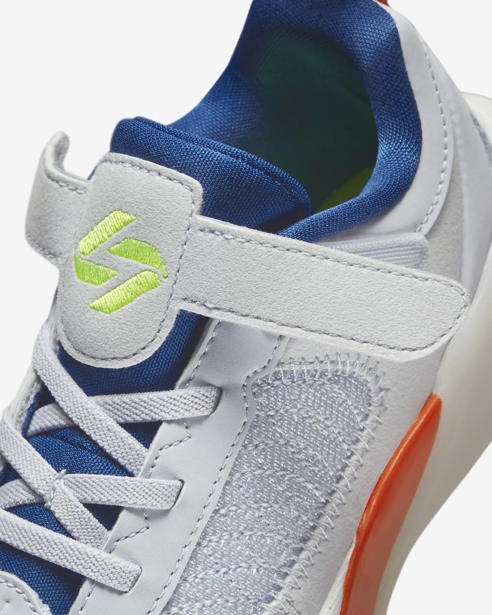 Luka 1 S Football Grey/Dark Marina Blue/Sail/Volt | Kids Nike Jordan