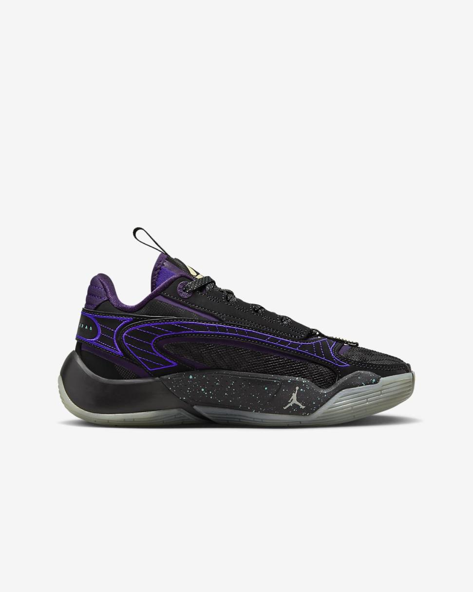 Luka 2 Black/Grand Purple/Aurora Green/Glow | Kids Nike Jordan