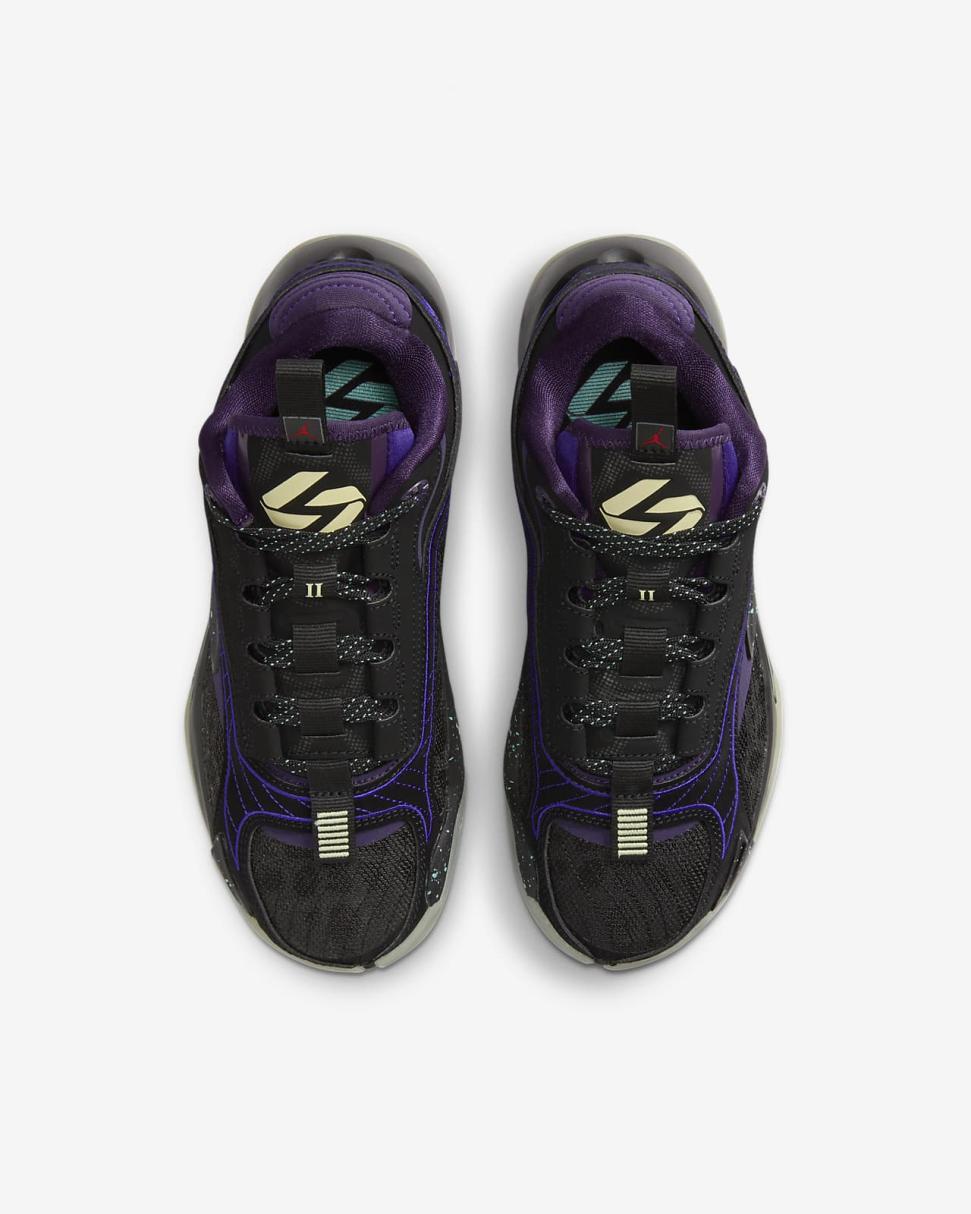 Luka 2 Black/Grand Purple/Aurora Green/Glow | Kids Nike Jordan