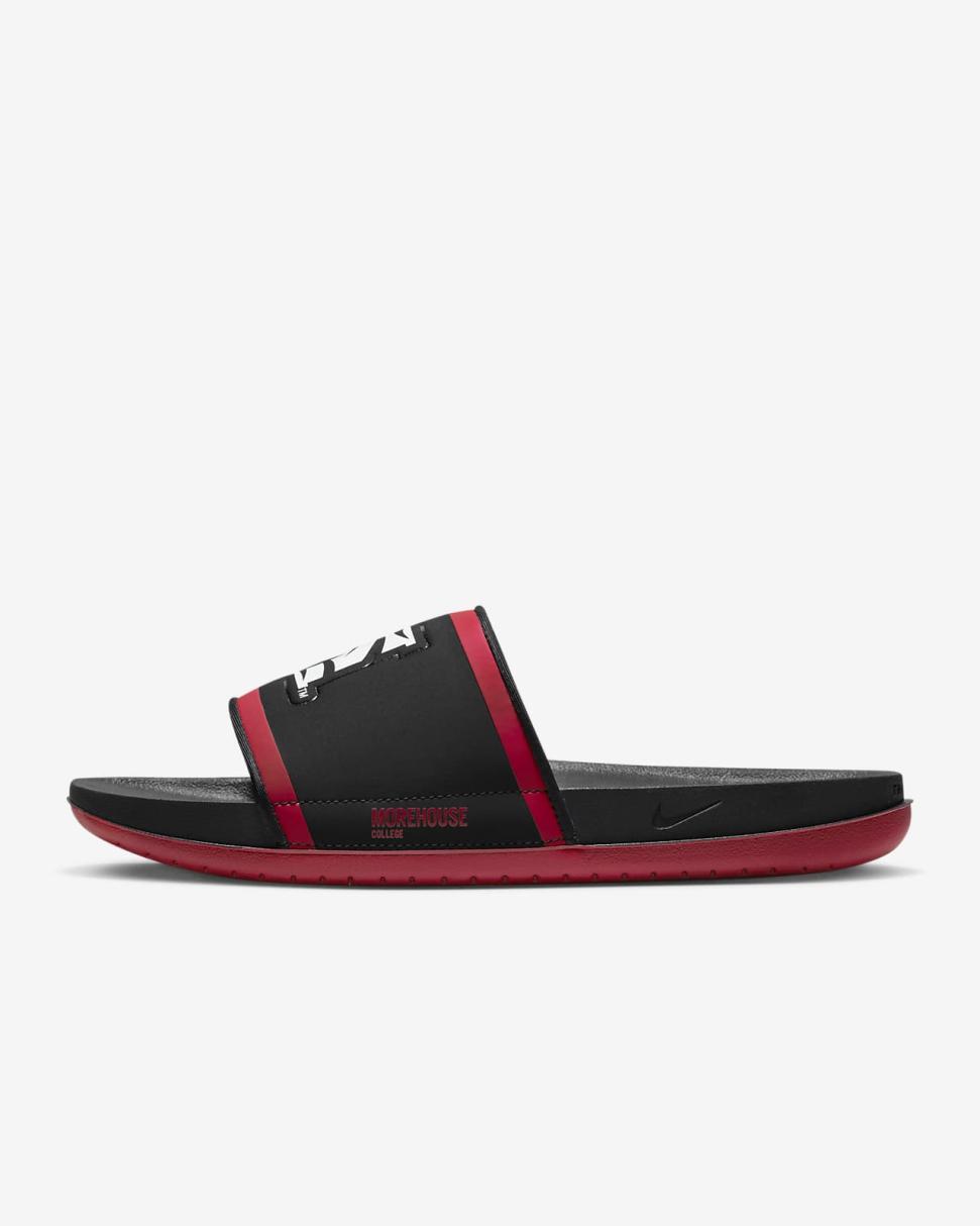Morehouse Black/Deep Cardinal/White | Mens Nike Slides