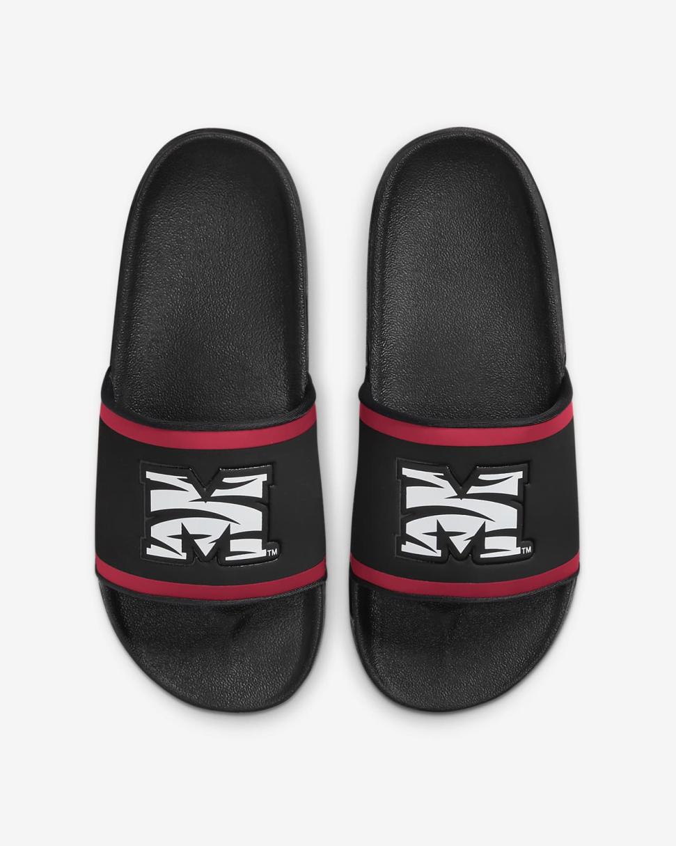 Morehouse Black/Deep Cardinal/White | Mens Nike Slides