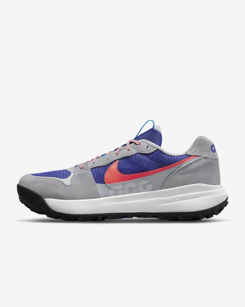Nike ACG Lowcate Wolf Grey/Indigo Burst/Photon Dust/Bright Crimson | Mens Nike Lifestyle