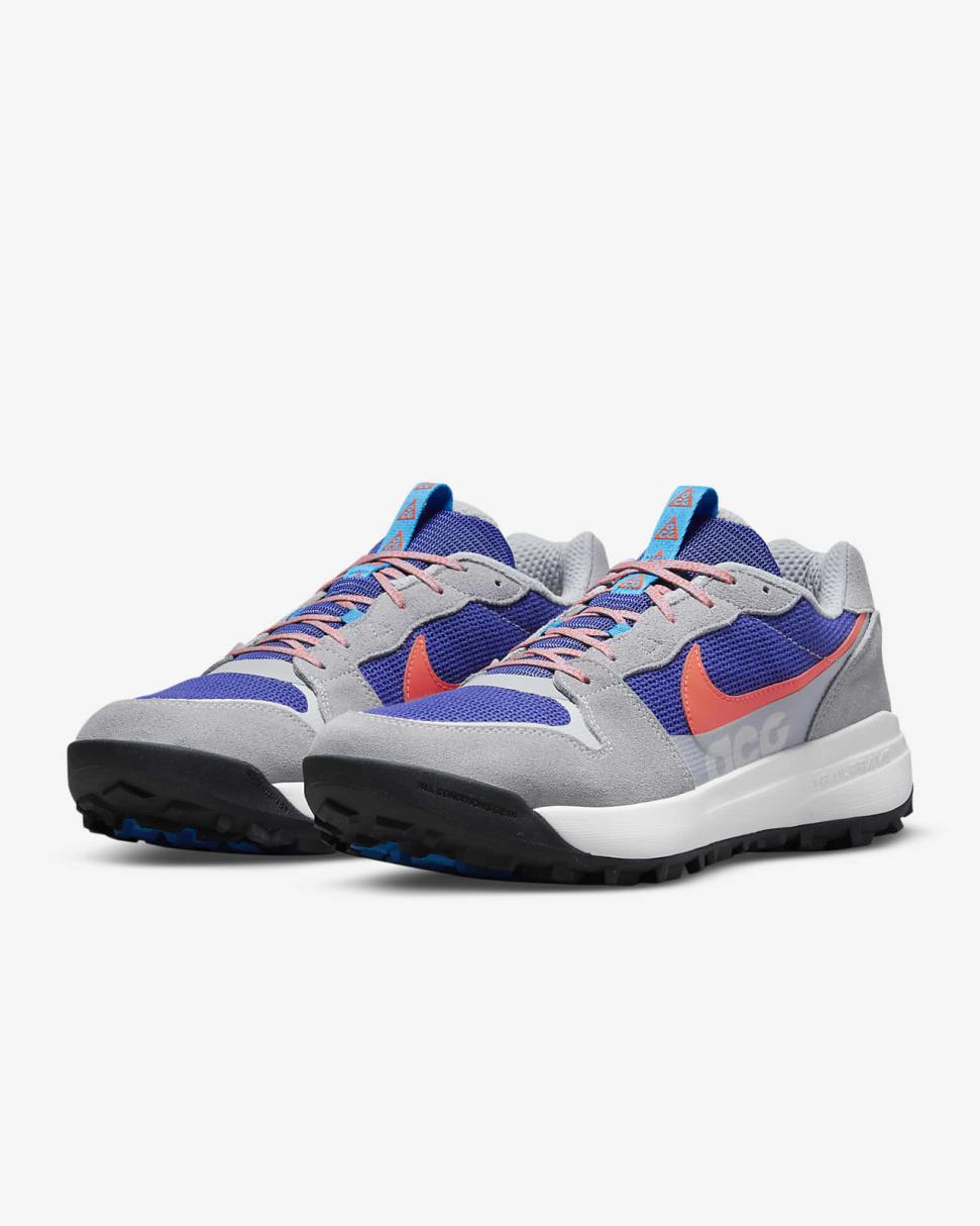 Nike ACG Lowcate Wolf Grey/Indigo Burst/Photon Dust/Bright Crimson | Mens Nike Lifestyle