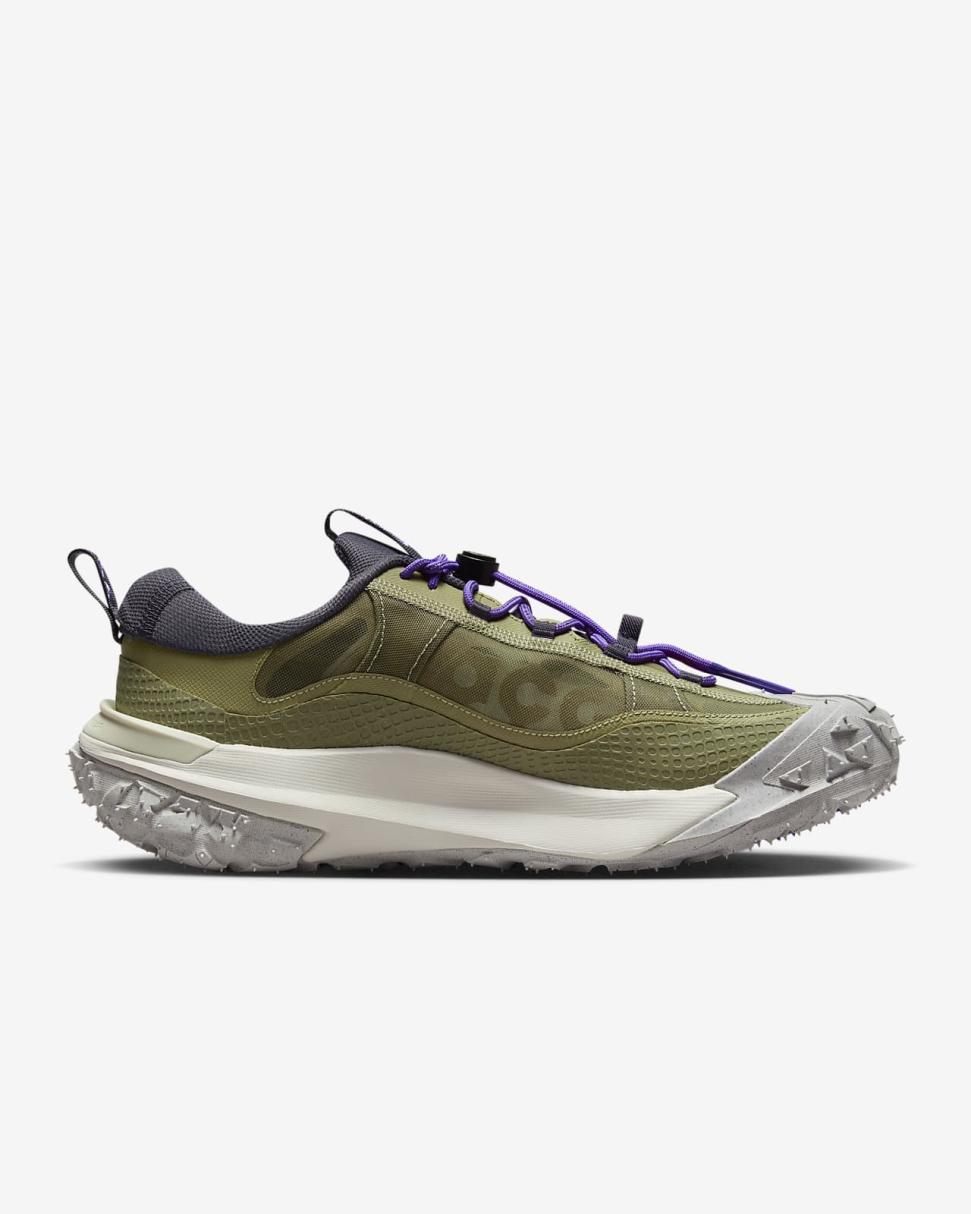 Nike ACG Mountain Fly 2 Low Neutral Olive/Action Grape/Light Orewood Brown/Gridiron | Mens Nike Lifestyle