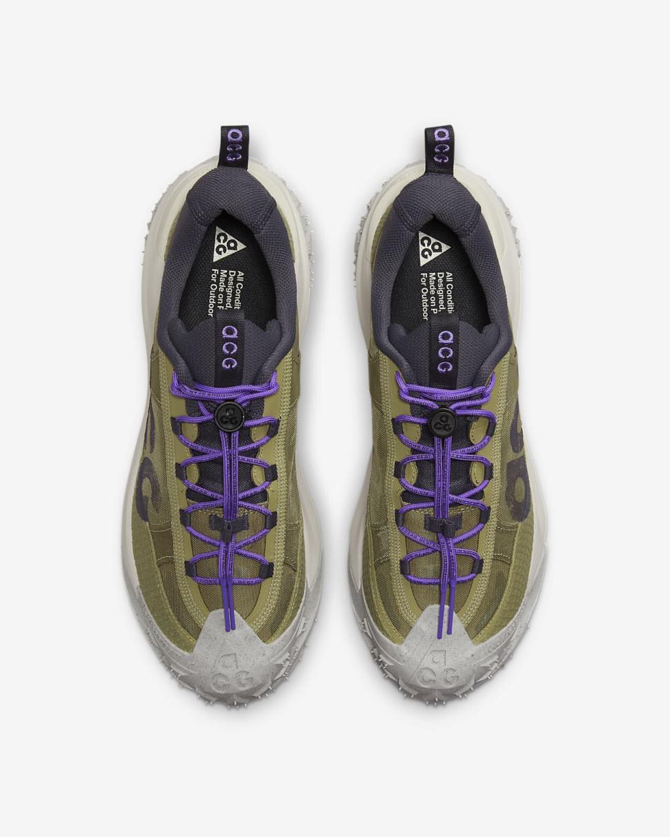Nike ACG Mountain Fly 2 Low Neutral Olive/Action Grape/Light Orewood Brown/Gridiron | Mens Nike Lifestyle